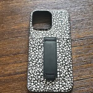 Wallis Black and White Floral Phone Case with Stand